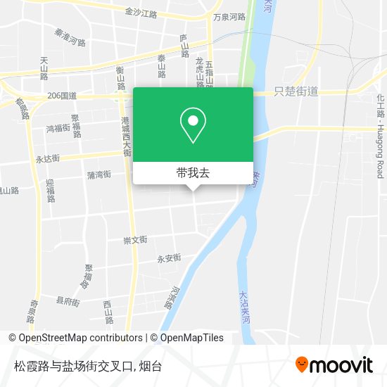 松霞路与盐场街交叉口地图