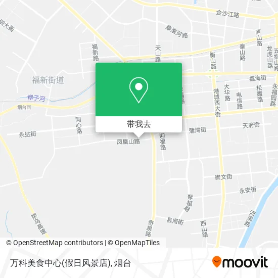 万科美食中心(假日风景店)地图