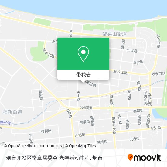 烟台开发区奇章居委会-老年活动中心地图