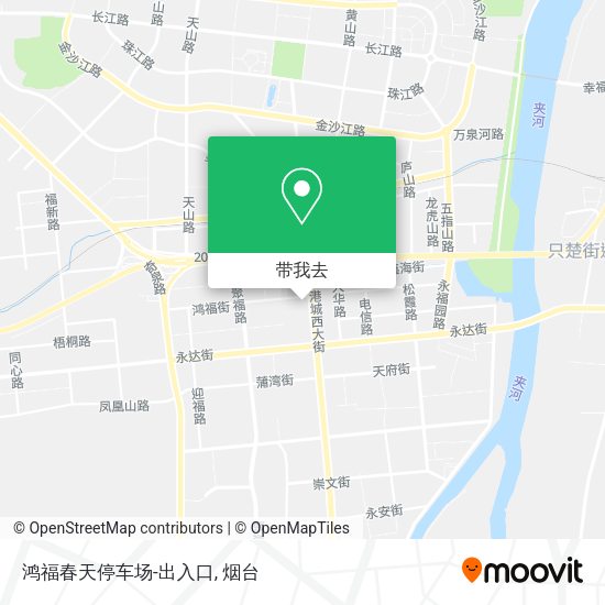 鸿福春天停车场-出入口地图