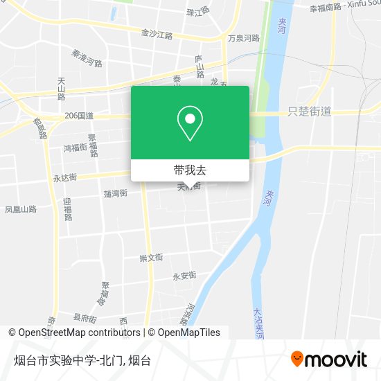 烟台市实验中学-北门地图