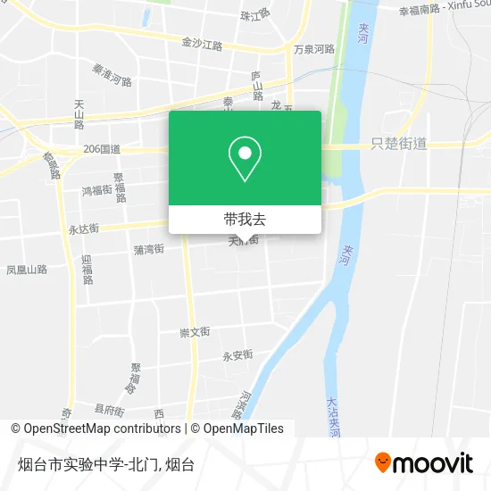 烟台市实验中学-北门地图