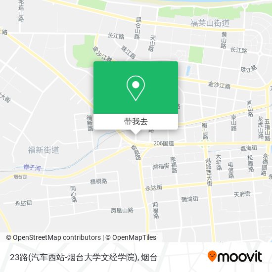 23路(汽车西站-烟台大学文经学院)地图