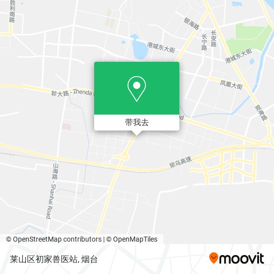 莱山区初家兽医站地图