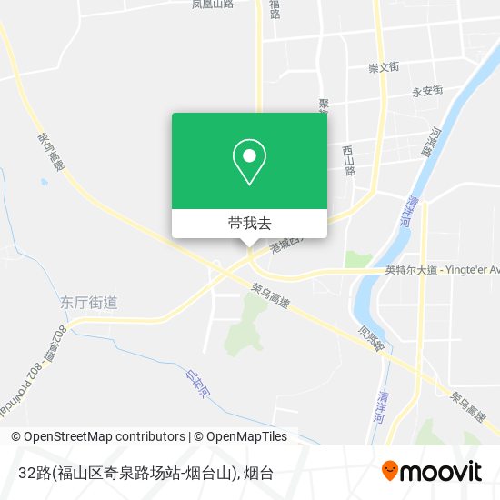 32路(福山区奇泉路场站-烟台山)地图
