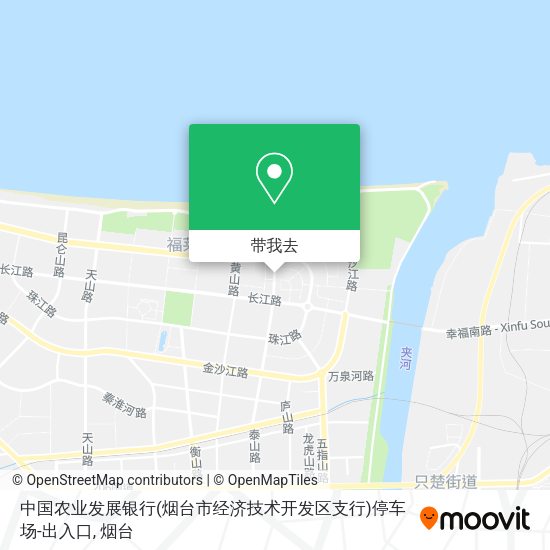 中国农业发展银行(烟台市经济技术开发区支行)停车场-出入口地图