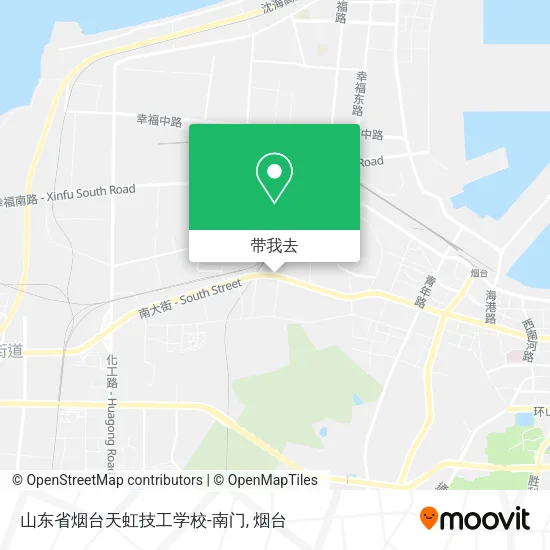 山东省烟台天虹技工学校-南门地图