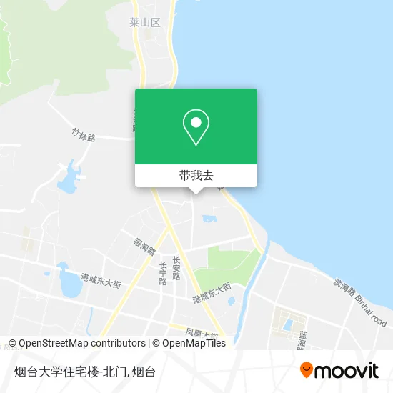 烟台大学住宅楼-北门地图
