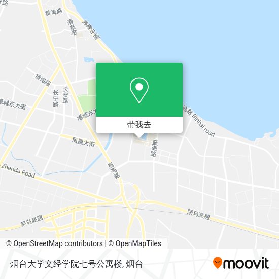 烟台大学文经学院七号公寓楼地图