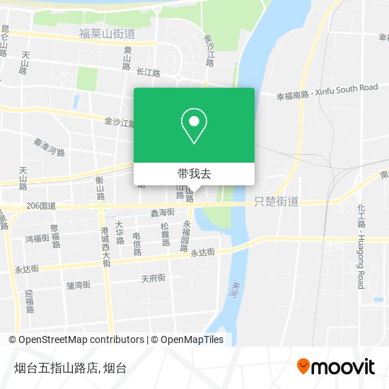 烟台五指山路店地图