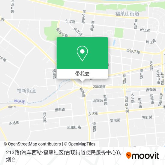 213路(汽车西站-福康社区(古现街道便民服务中心))地图