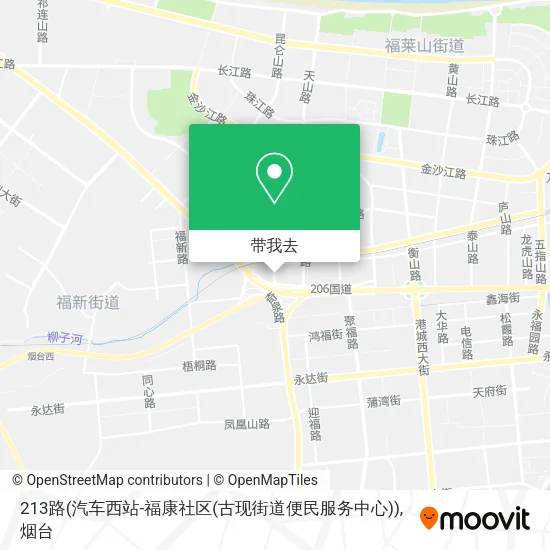 213路(汽车西站-福康社区(古现街道便民服务中心))地图