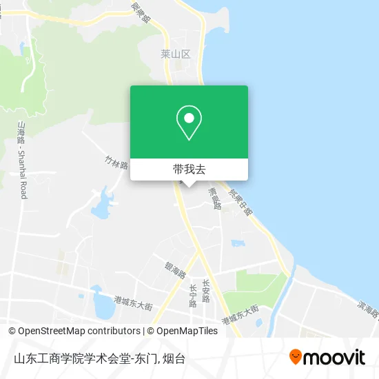 山东工商学院学术会堂-东门地图