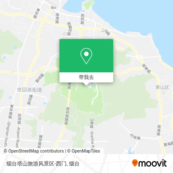 烟台塔山旅游风景区-西门地图