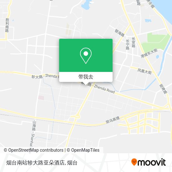 烟台南站轸大路亚朵酒店地图