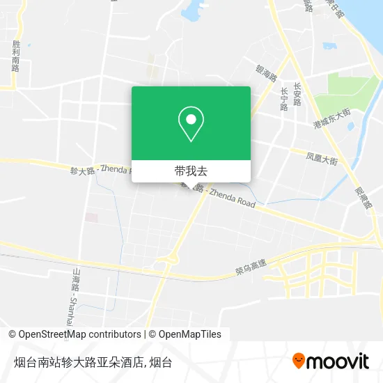 烟台南站轸大路亚朵酒店地图