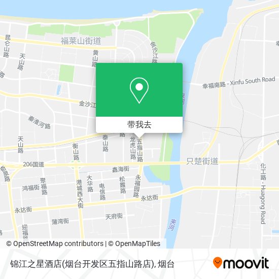 锦江之星酒店(烟台开发区五指山路店)地图