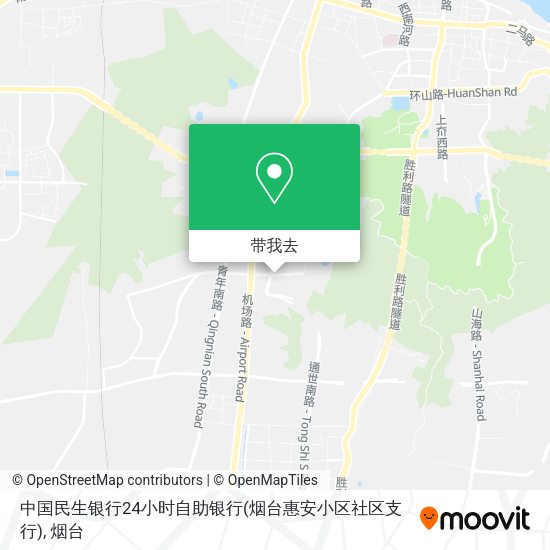 中国民生银行24小时自助银行(烟台惠安小区社区支行)地图