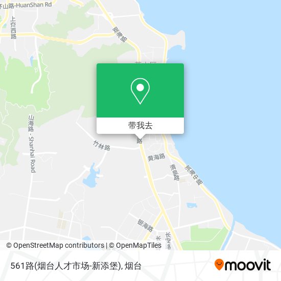 561路(烟台人才市场-新添堡)地图