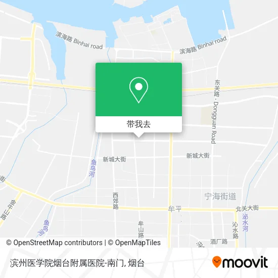 滨州医学院烟台附属医院-南门地图