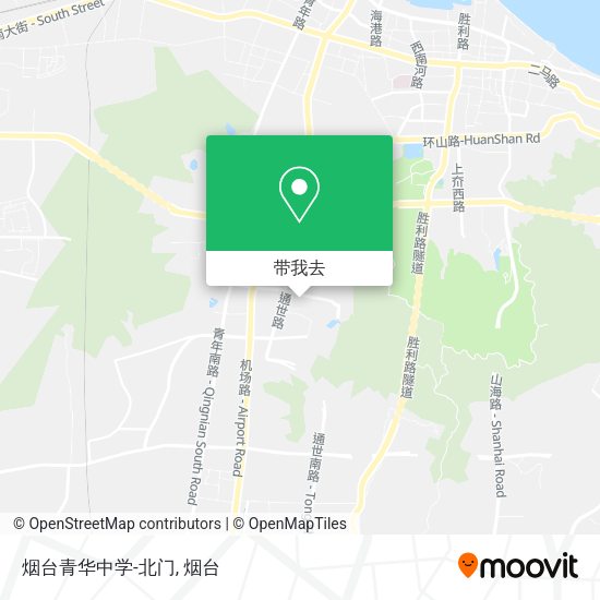 烟台青华中学-北门地图