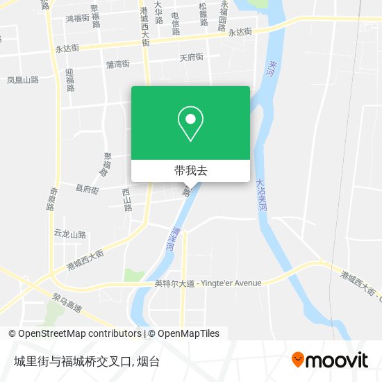 城里街与福城桥交叉口地图