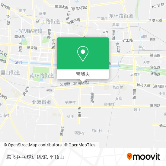 腾飞乒乓球训练馆地图