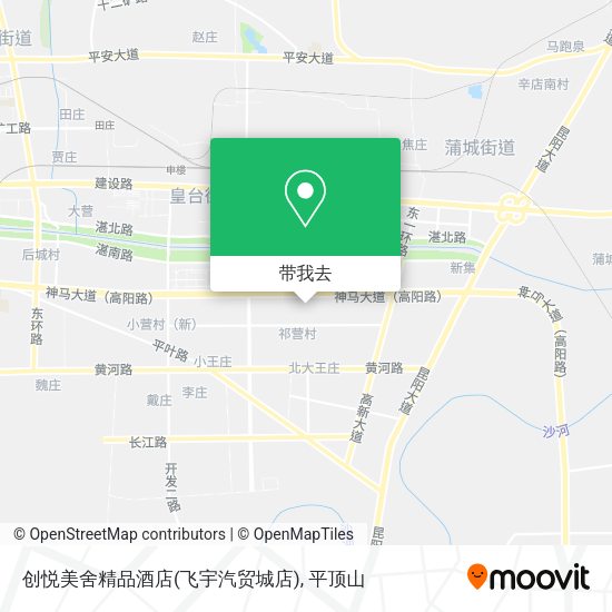 创悦美舍精品酒店(飞宇汽贸城店)地图