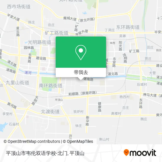 平顶山市韦伦双语学校-北门地图