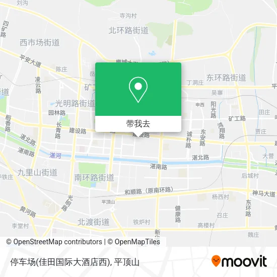 停车场(佳田国际大酒店西)地图