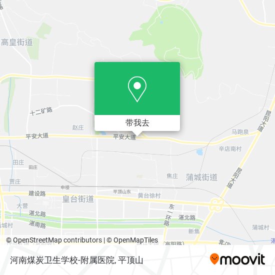 河南煤炭卫生学校-附属医院地图