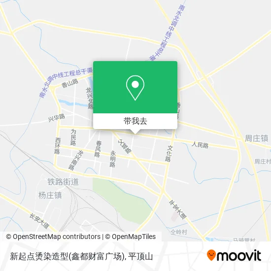 新起点烫染造型(鑫都财富广场)地图