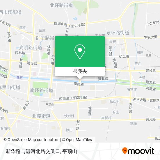 新华路与湛河北路交叉口地图