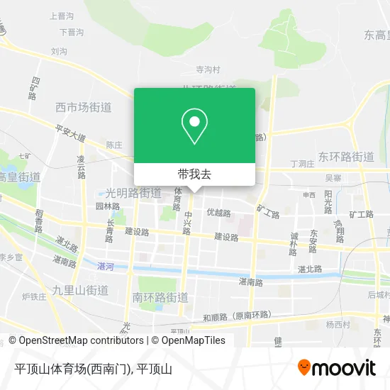 平顶山体育场(西南门)地图
