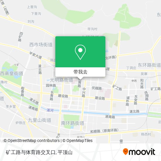 矿工路与体育路交叉口地图