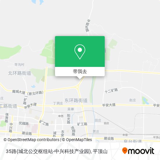 35路(城北公交枢纽站-中兴科技产业园)地图