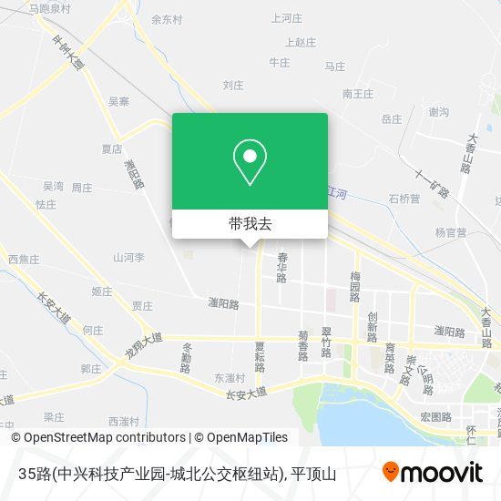 35路(中兴科技产业园-城北公交枢纽站)地图