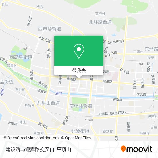 建设路与迎宾路交叉口地图