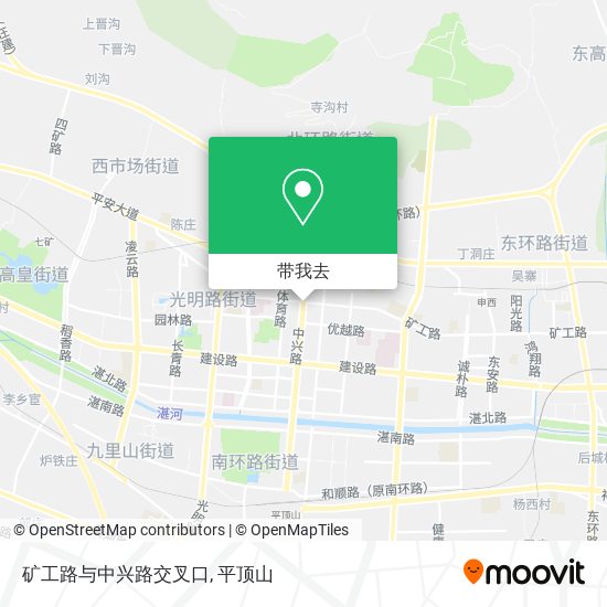 矿工路与中兴路交叉口地图