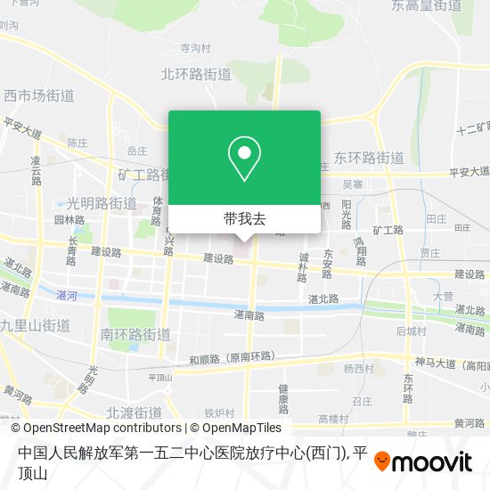 中国人民解放军第一五二中心医院放疗中心(西门)地图
