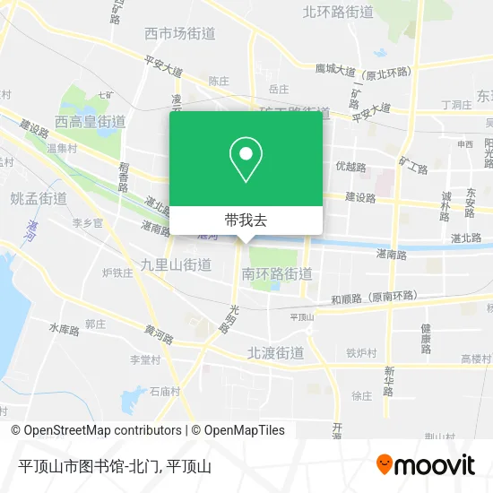 平顶山市图书馆-北门地图