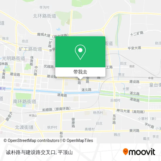 诚朴路与建设路交叉口地图
