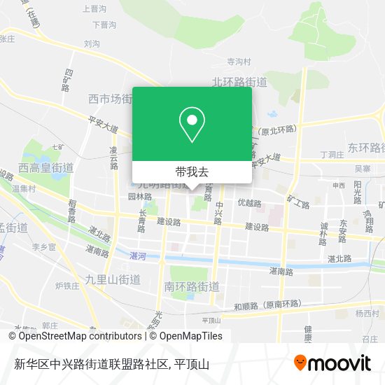新华区中兴路街道联盟路社区地图
