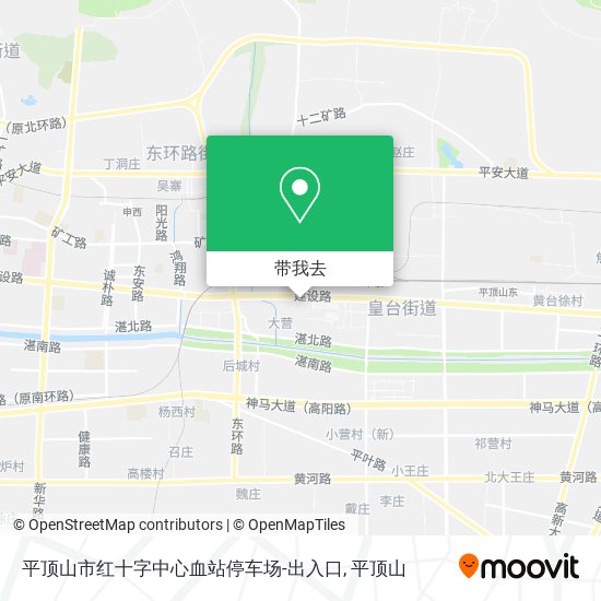 平顶山市红十字中心血站停车场-出入口地图