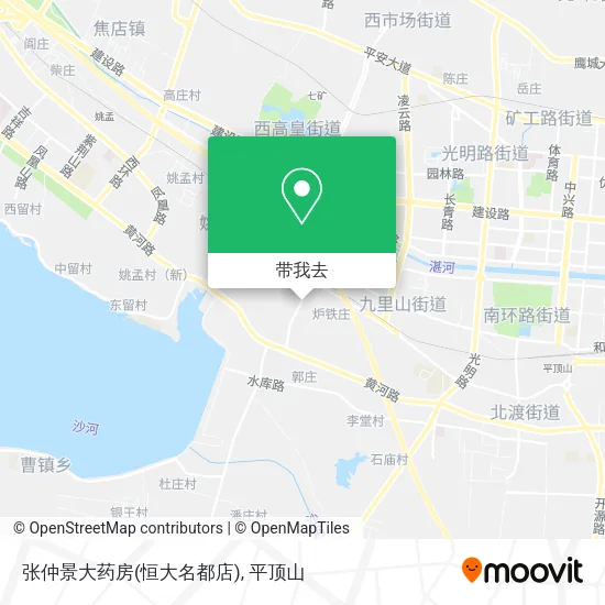 张仲景大药房(恒大名都店)地图