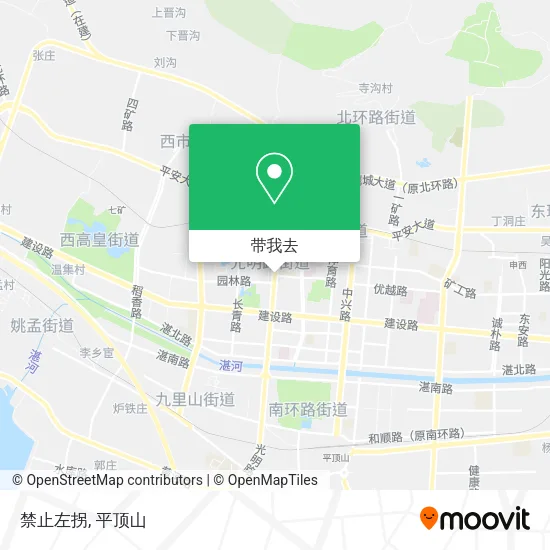 禁止左拐地图