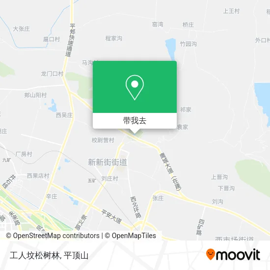 工人坟松树林地图