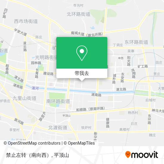 禁止左转（南向西）地图