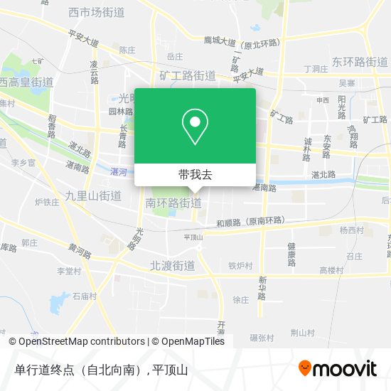 单行道终点（自北向南）地图