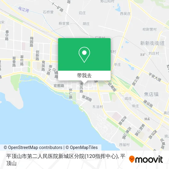 平顶山市第二人民医院新城区分院(120指挥中心)地图
